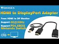 HDMI to DisplayPort Adapter 4K 30Hz,Active HDMI to DP Converter,PS4,Xbox,Nintendo Switch,1080P 60Hz