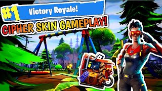 new cipher skin gameplay and free rust bucket back bling fortnite 1 - fortnite cipher