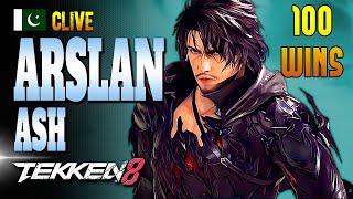 ARSLAN ASH (Clive) ➤ 100 Wins - Pro Player - Top Player - Tekken 8 - Ranked Match