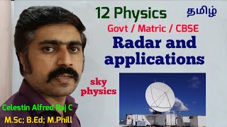 Radar|RADAR|applications|communication|Unit 10|12 Physics|Tamil|sky physics