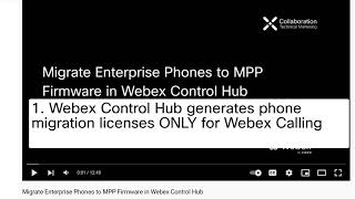 VIDEO-1 - Cisco MPP Phones - Firmware Migrate Overview