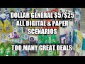 DOLLAR GENERAL $5/$25 ALL DIGITAL & PAPER SCENARIOS | TOO MANY GREAT DEALS| ALL UNDER $9