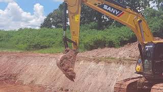 รีวิว SANY SY200C 4 สูบ แกะมาใหม่ งานขุดบ่อแต่สโลป ชมไป บ่นไป excavator EP.8737