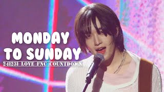 [4K 김신 직캠] 241231 럽펜씨 카운트다운 - MONDAY TO SUNDAY | AxMxP 에이엠피 | 김신 Focus