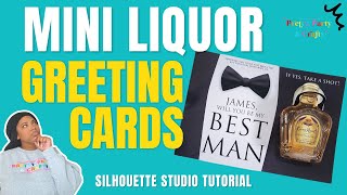 DIY Mini Liquor Bottle Holder Greeting Card Gift Idea - Silhouette Tutorial