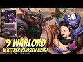 9 Warlord 4 Keeper Chosen Azir | TFT Fates | Teamfight Tactics