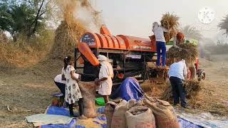 gehu ki tayyari shuru and paddy thresher