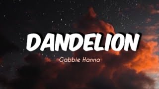 Dandelion - Gabbie Hanna (lyrics)