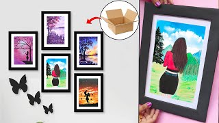 Make beautiful photo frame at home | কাগজ  দিয়ে অসাধারণ ফটো ফ্রেম বানান ঘরে বসে | paperwork.