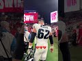 Jason Kelce walking off the field for the final time