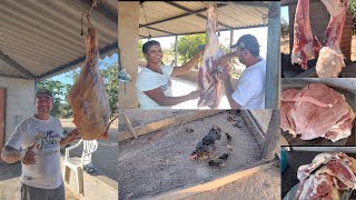 PREPARAMOS AS CARNES DO MÊS E FIZEMOS UM CHURRASCO