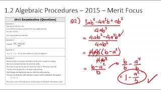 1.2 Algebra MCAT (AS91027) - 2015 (Day 1) - Merit only