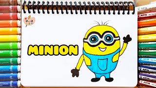 How to draw a minion  I cute drawings I despicable me