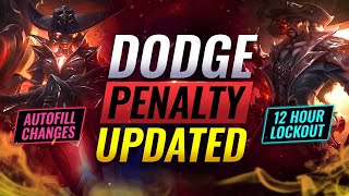 MASSIVE UPDATES: DODGE PENALTY NERFS & NEW AUTOFILL CHANGES - League of Legends Season 11