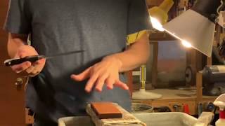 How to sharpen a knife with inexpensive King water stones