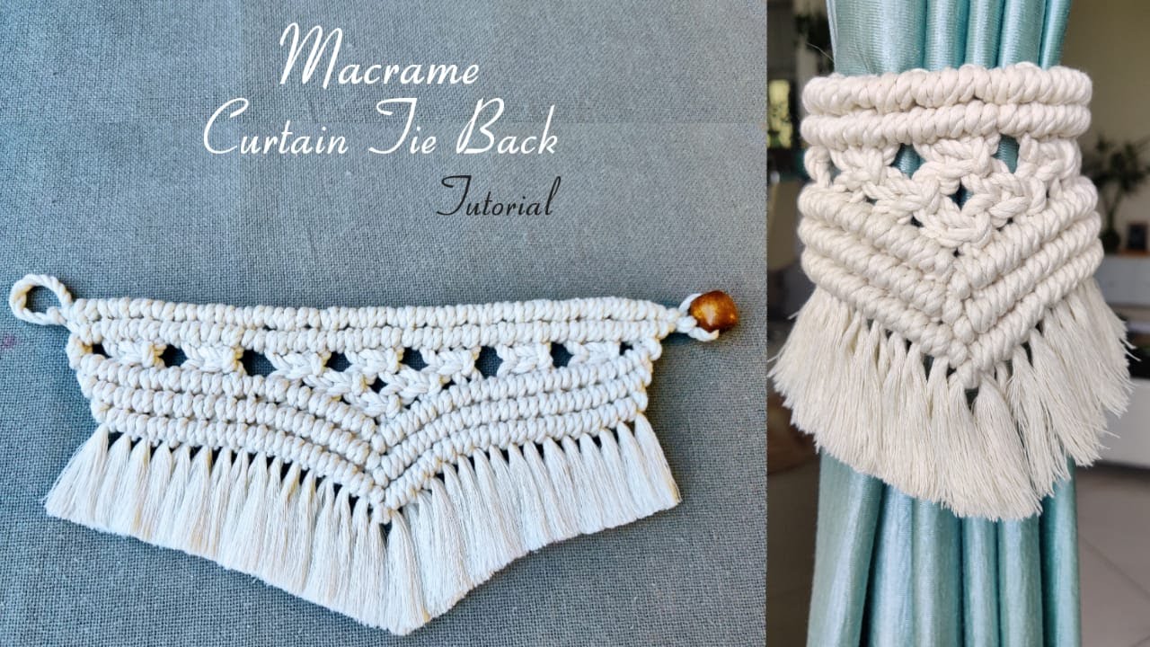 DIY Macrame Curtain Tie Back | Step By Step Tutorial | Easy To Make ...