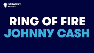 Ring Of Fire in the Style of "Johnny Cash" karaoke video with lyrics (no lead vocal)