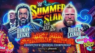 WWE Summerslam 2022 Brock Lesnar vs Roman Reigns Official Match Card