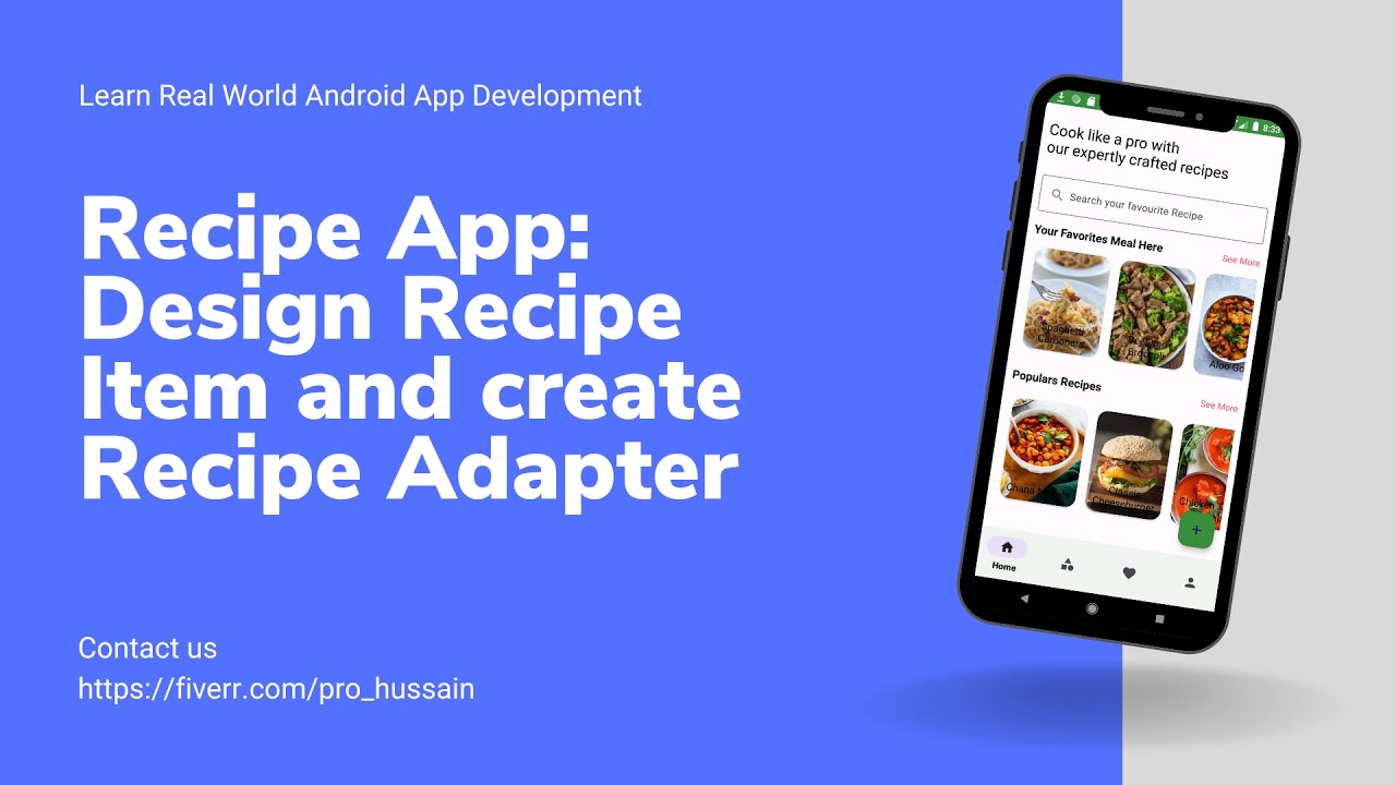 Building A Recipe App In Android Studio: Designing Recipe Item In XML ...