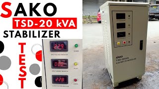 Unboxing Review AC.Automatic Voltage Regulator SAKO TSD-20 kVA- Voltage STABILZER/STABILISER.Test