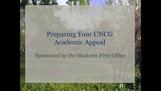 Preparing Your UNCG Academic Appeal