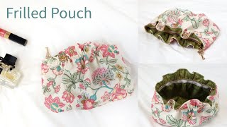 DIY 프릴 지퍼파우치/만두파우치 만들기(w. 천나라) - How to make a Frilled Zip Pouch / 무료 패턴 공유