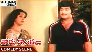 Thodu Dongalu Movie || Krishna & Madhu Malini Funny Comedy Scene || Chiranjeevi || Shalimarcinema