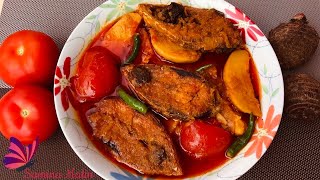 কচুমুখী দিয়ে ইলিশ মাছ রান্নার রেসিপি॥Kochumukhi diye Ilish Macher Recipe॥Bangla Hilsa Fish Recipe