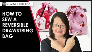 🧵 How to Sew a DIY Reversible Drawstring Bag - Free Sewing Tutorial