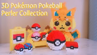 3D Pokemon Pokeball Collection & Tutorial using Perler Beads
