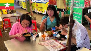 🇲🇲 Tea-time Stroll through Yangon's bustling Streets - Exploring Myanmar Food and Life Culture