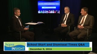 HCPSS Insight: School Start and Closing Times