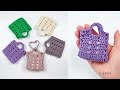 코바늘 꽃 키링 만들기 how to make a crochet flower keyring