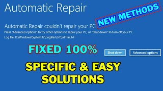 Automatic Repair Couldn’t Repair Your PC SrtTrail.txt | Fix Startup Repair Loop in Windows 10 & 11