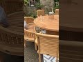 teak garden furniture round teak table chairs and  benches