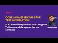 Java Program To Remove white spaces from a sentence(String)