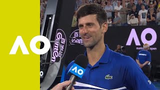 Novak Djokovic on-court interview (SF) | Australian Open 2019