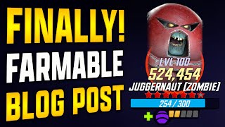 ZOMBIE JUGGERNAUT FARMABLE - BLOG POST - MARVEL Strike Force - MSF