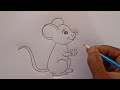 how to draw rat drawing rat drawing easy