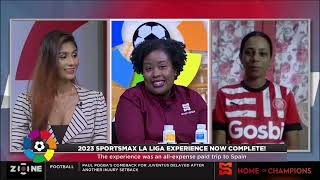 2023 SportsMax La Liga Experience now complete! Marcelle Hill and guest David Daniels went to Spain
