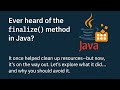 The Undying finalize() Method in Java!  #java #interview #codingtips #singletonpattern