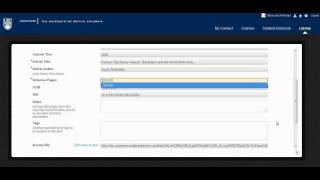 UBC Library Online Course Reserves - Adding, re-ordering & deleting items