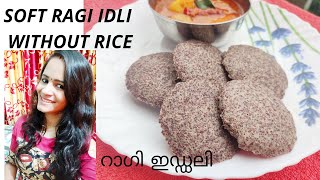 മൃദുവായ റാഗി ഇഡ്‌ലി അരി ചേർക്കാതെ| Ragi/Finger Millet Idli without rice |Healthy Breakfast|Recipe:03