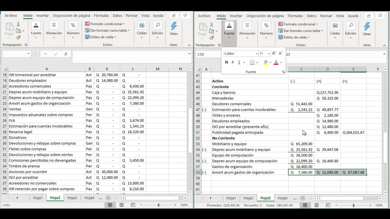 Balance General Contabilidad De Sociedades - YouTube