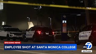 Employee shot at Santa Monica College; suspect outstanding