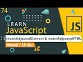 JavaScript insertAdjacentElement & insertAdjacentHTML Tutorial in Hindi