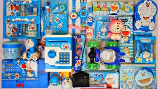 Ultimate doraemon toys collection - rc car, electronic piggy bank, calculator pencil box, pencil etc