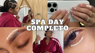 SPA DAY: SOBRANCELHAS DE HENNA|EXTENSÃO DE CÍLIOS EM CASA |GLOW UP PARA 2025| UNHAS…💅🏼✨