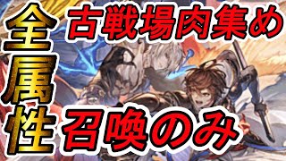 【グラブル】全属性版！古戦場肉集め召喚のみ2400万以上編成紹介！(火/水/土/風/闇/光/トリプルゼロ)