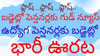 @ఫ్లాష్ ..ఫ్లాష్ ..ఫ్లాష్.. బడ్జెట్లో పెన్షనర్లకు గుడ్ న్యూస్@ ఉద్యోగ పెన్షనర్లకు భారీ  ఊరట##